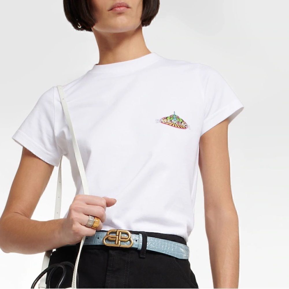 Authentic Balenciaga White Short Sleeve Tee